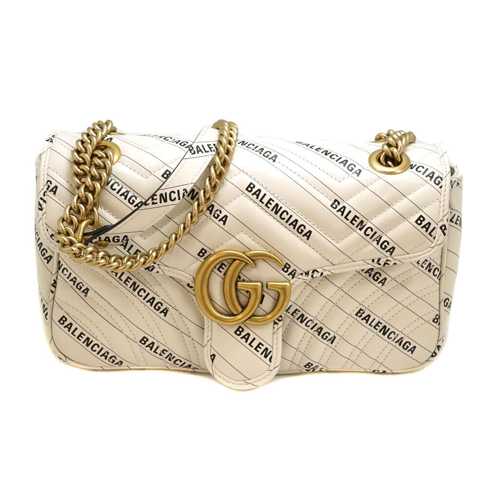 Gucci Chain Shoulder Bag Balenciaga Leather White